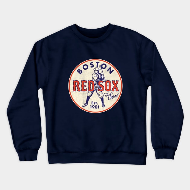 Old Style Boston Red Sox by Buck Tee Crewneck Sweatshirt by Buck Tee